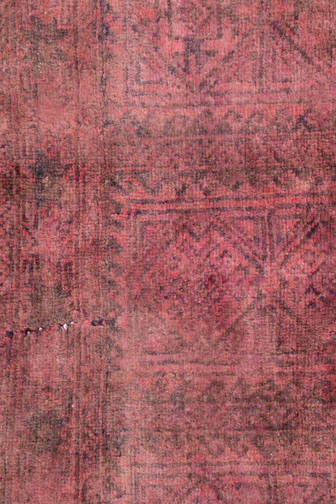 4' 3 x 5' Hand Knotted Ultra Vintage Persian Wool Rug