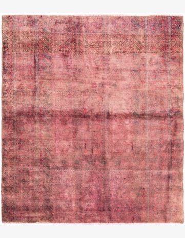4' 3 x 5' Hand Knotted Ultra Vintage Persian Wool Rug