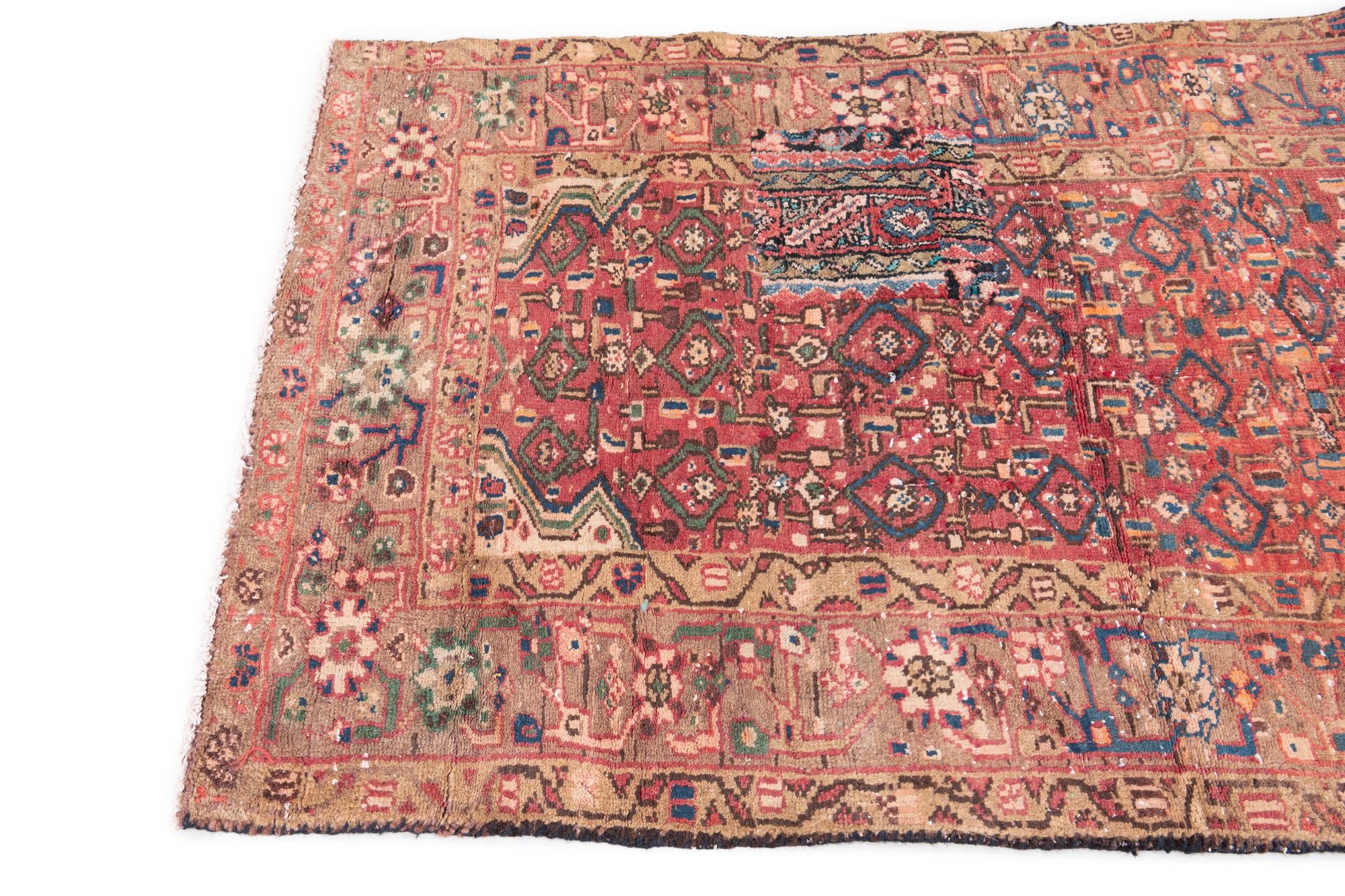 3' 3 x 5' 2 Hand Knotted Ultra Vintage Persian Wool Rug