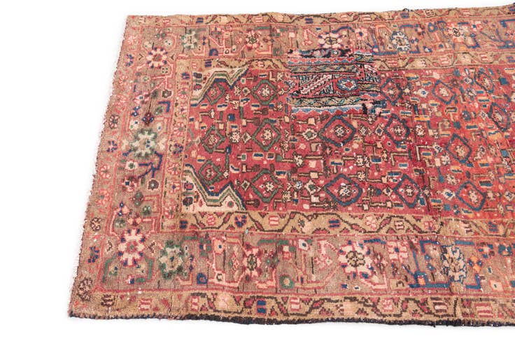 Detail image of 3' 3 x 5' 2 Hand Knotted Ultra Vintage Persian Wool Rug