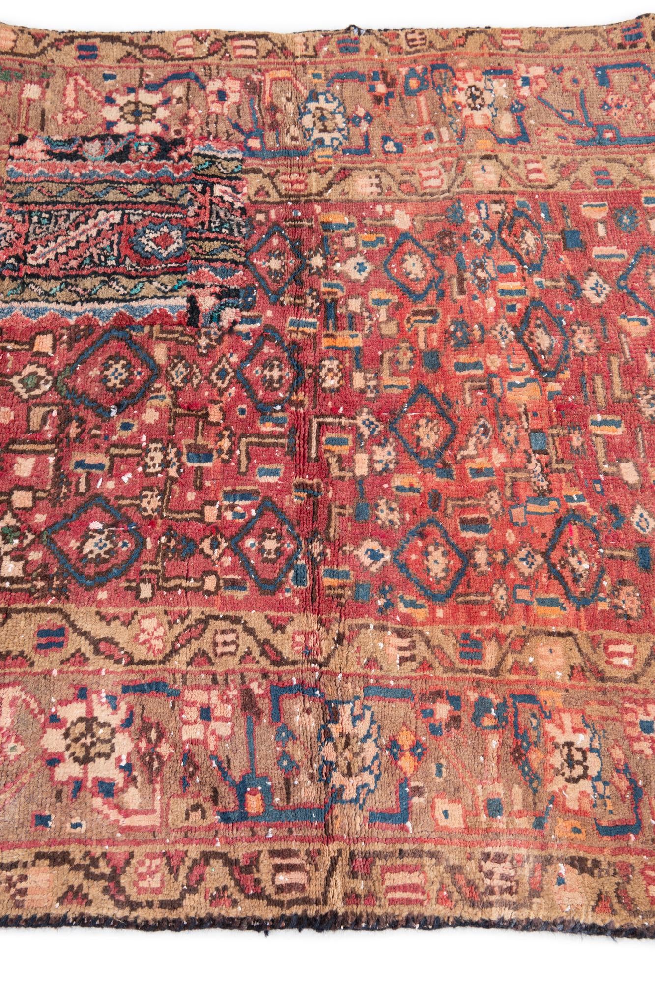 3' 3 x 5' 2 Hand Knotted Ultra Vintage Persian Wool Rug