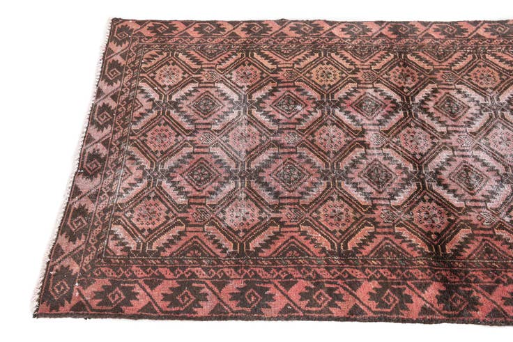 Detail image of 3' 3 x 6' 1 Hand Knotted Ultra Vintage Persian Wool Rug