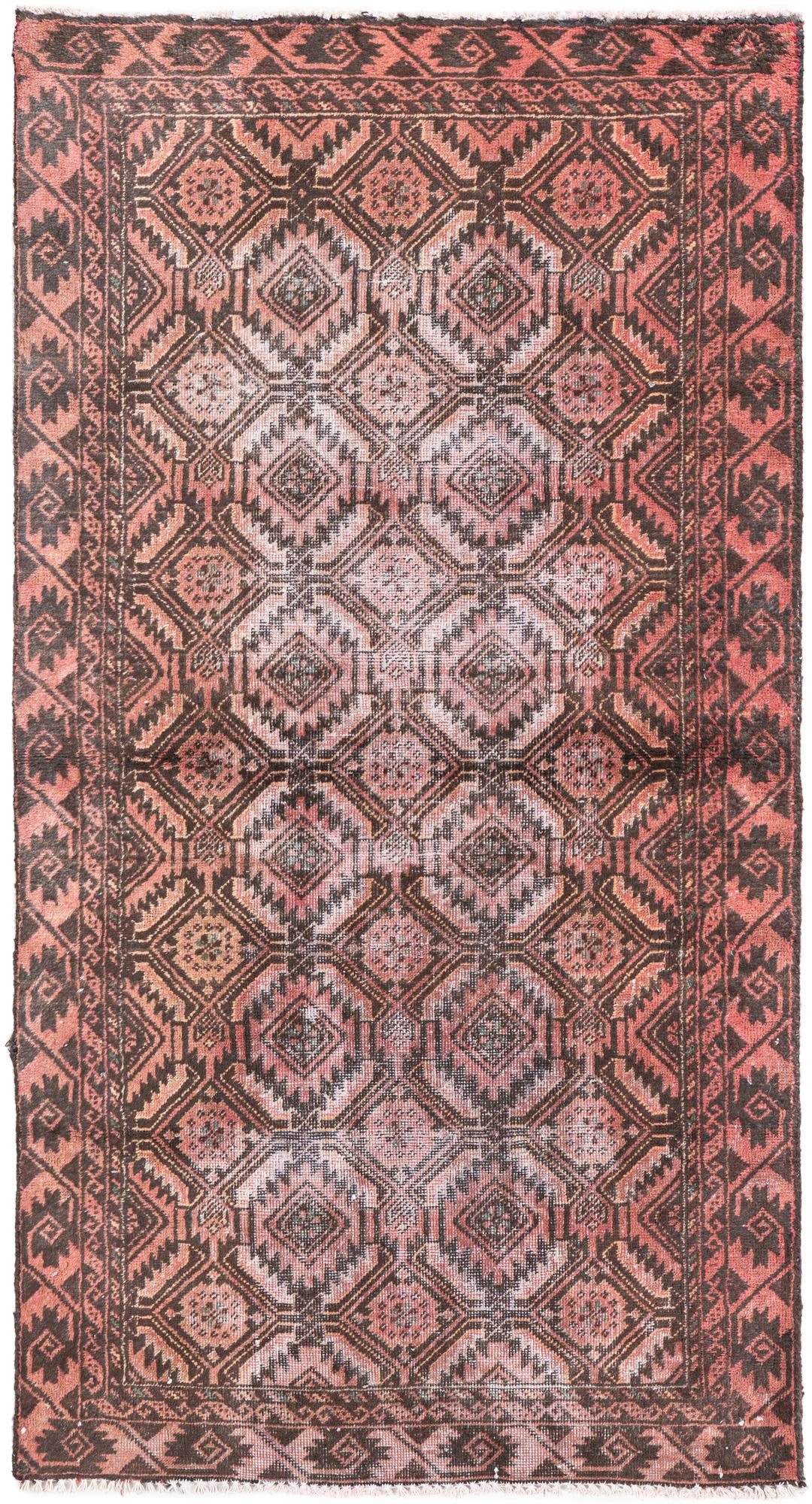3' 3 x 6' 1 Hand Knotted Ultra Vintage Persian Wool Rug