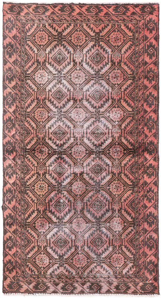 3' 3 x 6' 1 Hand Knotted Ultra Vintage Persian Wool Rug