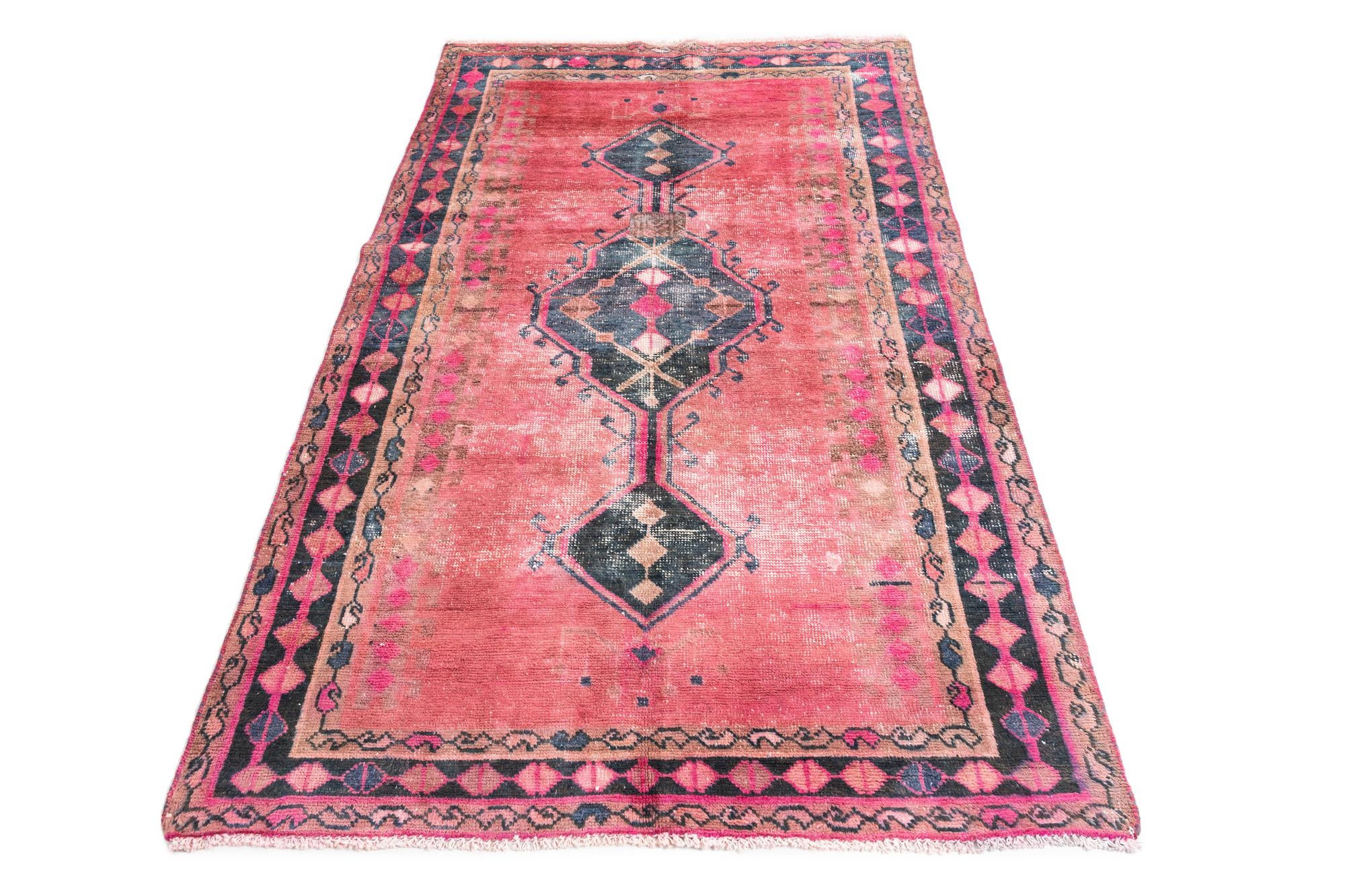 4' 2 x 7' Hand Knotted Ultra Vintage Persian Wool Rug