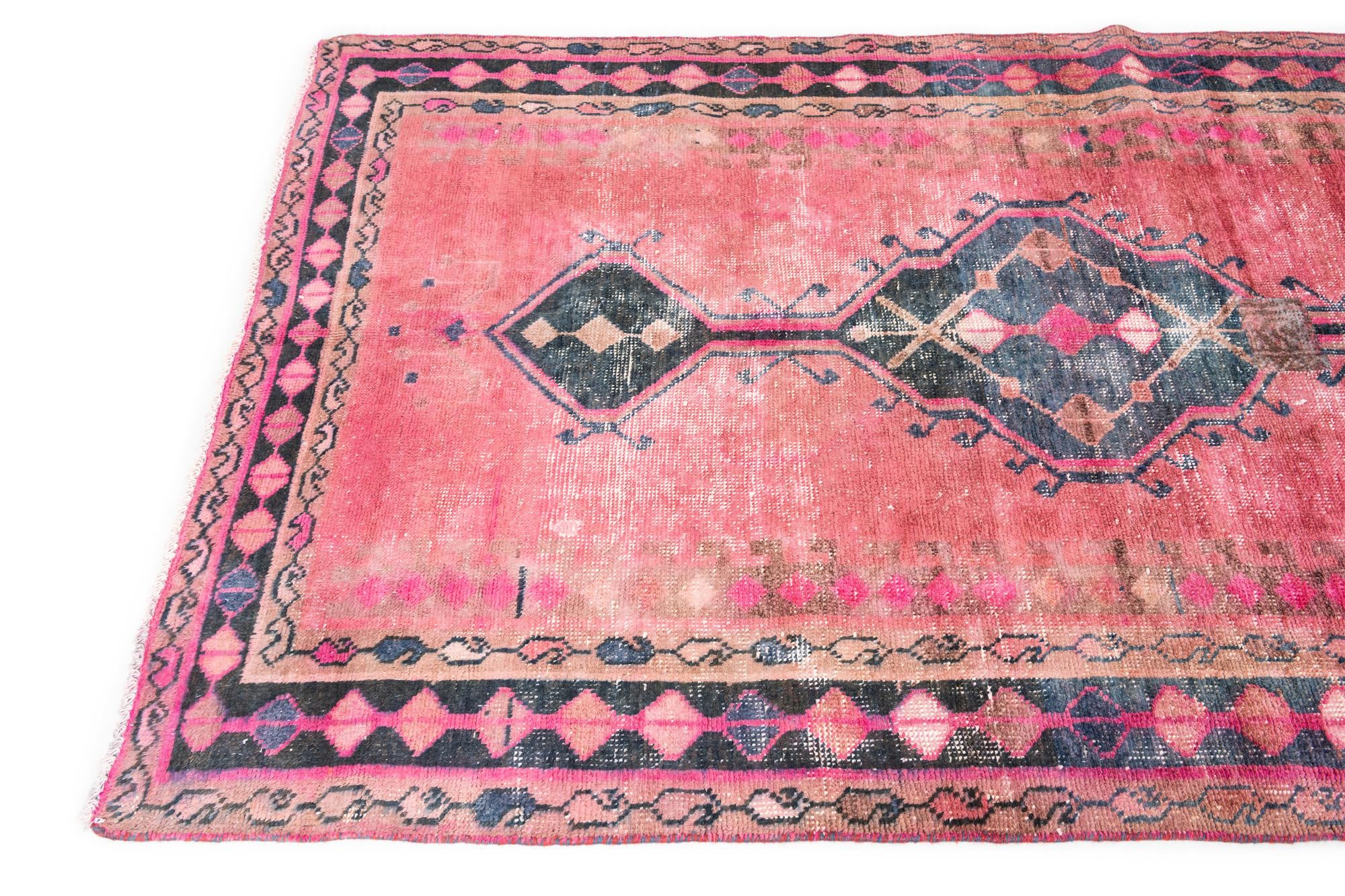 4' 2 x 7' Hand Knotted Ultra Vintage Persian Wool Rug