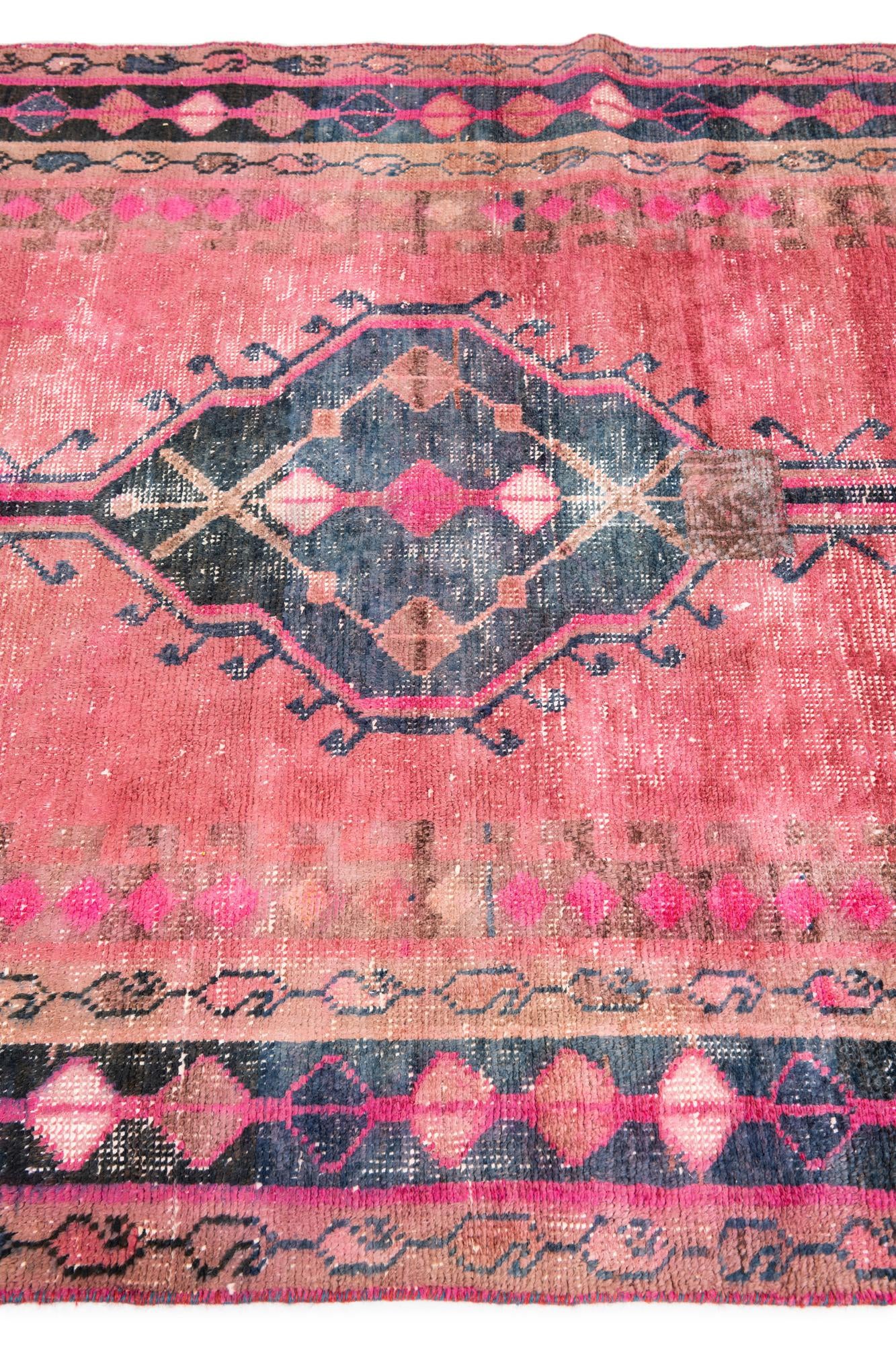 4' 2 x 7' Hand Knotted Ultra Vintage Persian Wool Rug