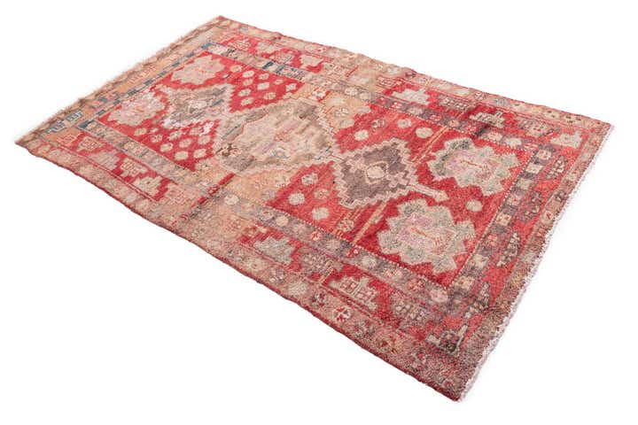 4' x 6' 9 Hand Knotted Ultra Vintage Persian Wool Rug