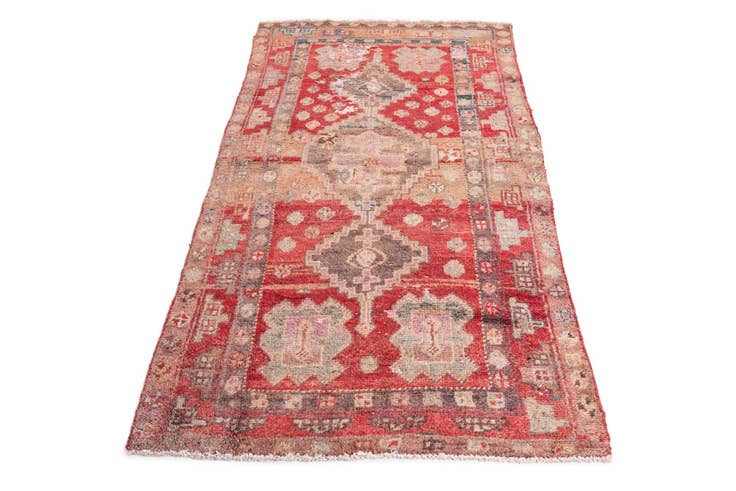 Detail image of 4' x 6' 9 Hand Knotted Ultra Vintage Persian Wool Rug