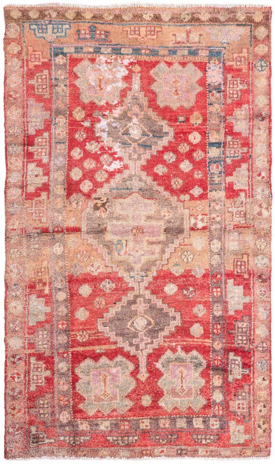 Detail image of 4' x 6' 9 Hand Knotted Ultra Vintage Persian Wool Rug