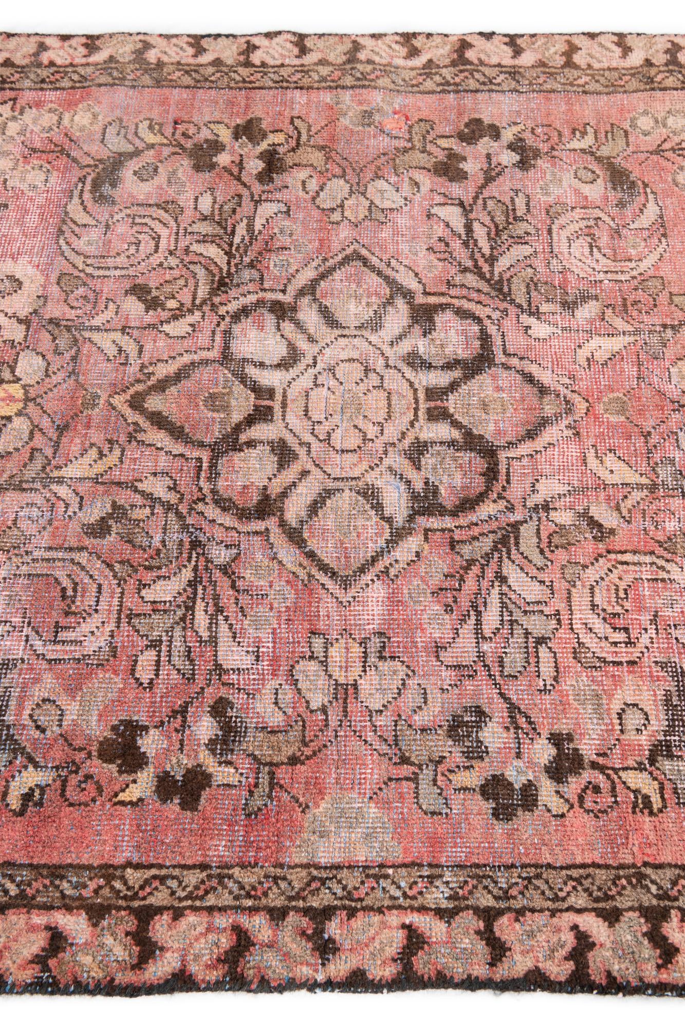 3' 9 x 5' 8 Hand Knotted Ultra Vintage Persian Wool Rug