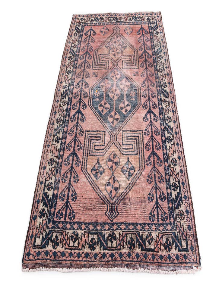 Detail image of 4' 8 x 6' 10  Hand Knotted Ultra Vintage Persian Wool Rug