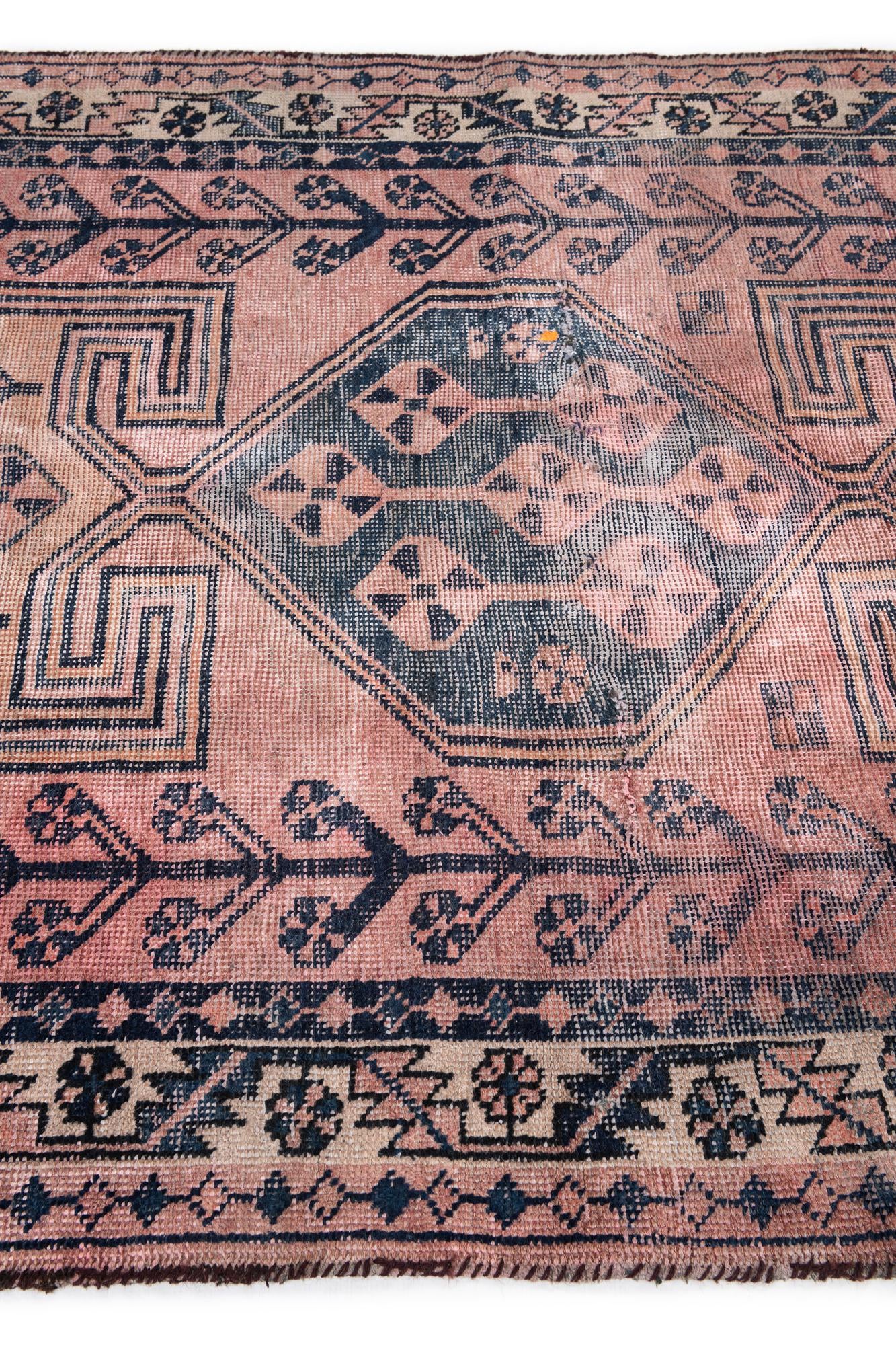 4' 8 x 6' 10 Hand Knotted Ultra Vintage Persian Wool Rug