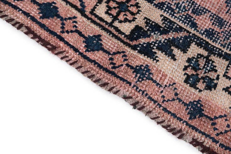 Detail image of 4' 8 x 6' 10 Hand Knotted Ultra Vintage Persian Wool Rug