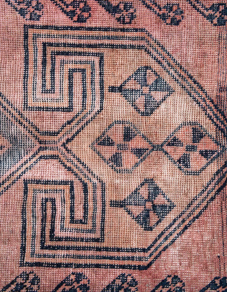 Detail image of 4' 8 x 6' 10  Hand Knotted Ultra Vintage Persian Wool Rug