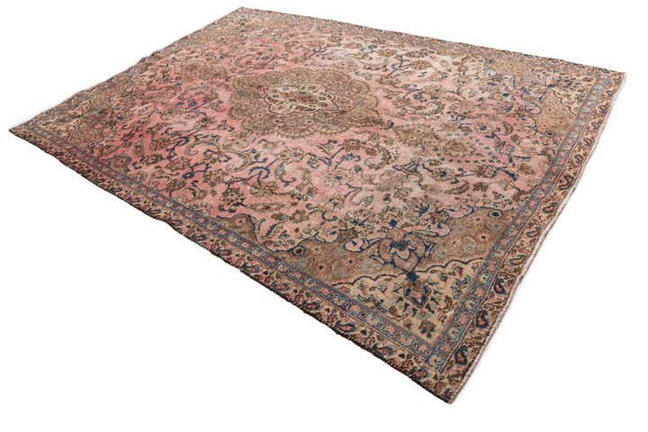 7' 4 x 10' Hand Knotted Ultra Vintage Persian Wool Rug