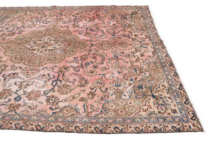 7' 4 x 10' Hand Knotted Ultra Vintage Persian Wool Rug
