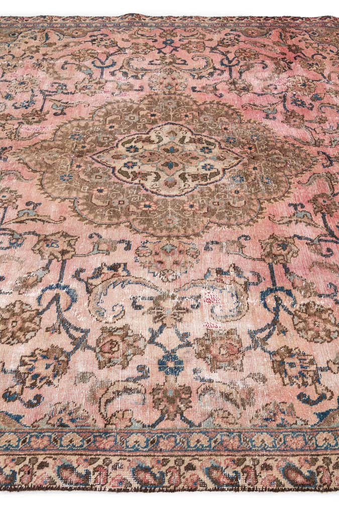 7' 4 x 10' Hand Knotted Ultra Vintage Persian Wool Rug