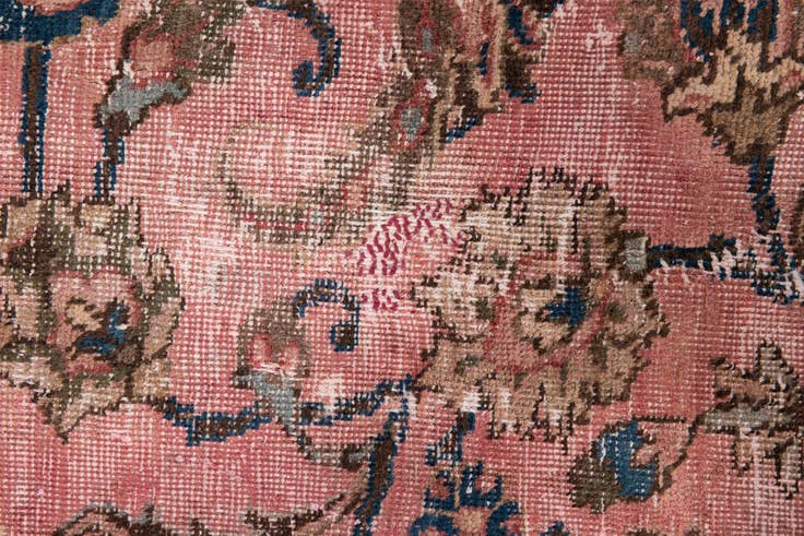 Detail image of 7' 4 x 10' Hand Knotted Ultra Vintage Persian Wool Rug