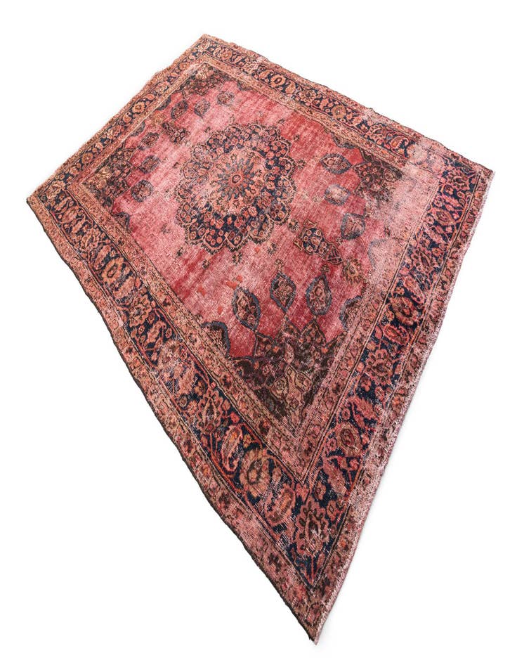 Detail image of 6' 7 x 9' 5  Hand Knotted Ultra Vintage Persian Wool Rug