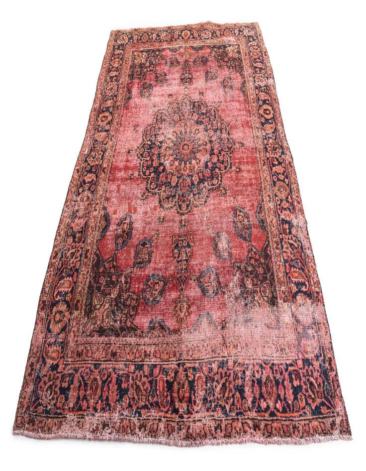 Detail image of 6' 7 x 9' 5  Hand Knotted Ultra Vintage Persian Wool Rug