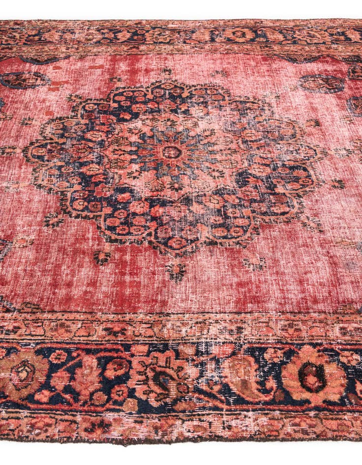 Detail image of 6' 7 x 9' 5  Hand Knotted Ultra Vintage Persian Wool Rug