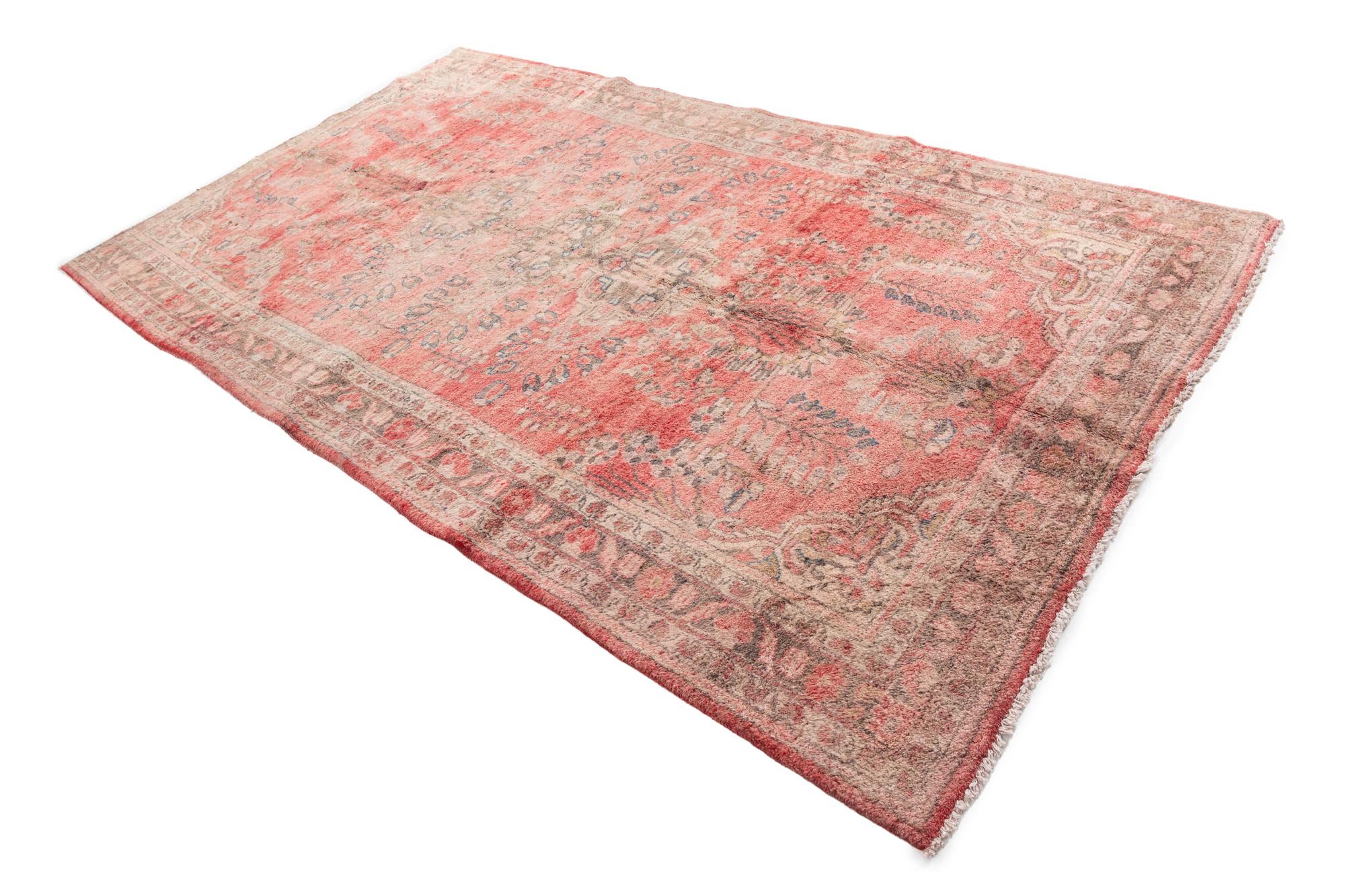5' 3 x 9' 3 Hand Knotted Ultra Vintage Persian Wool Rug