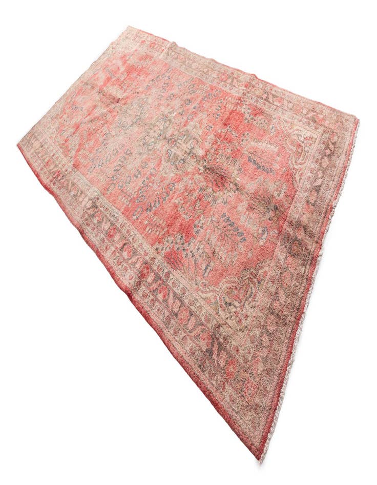 Detail image of 5' 3 x 9' 3  Hand Knotted Ultra Vintage Persian Wool Rug