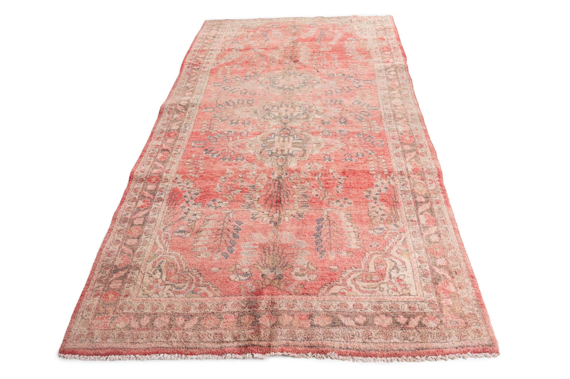 5' 3 x 9' 3 Hand Knotted Ultra Vintage Persian Wool Rug