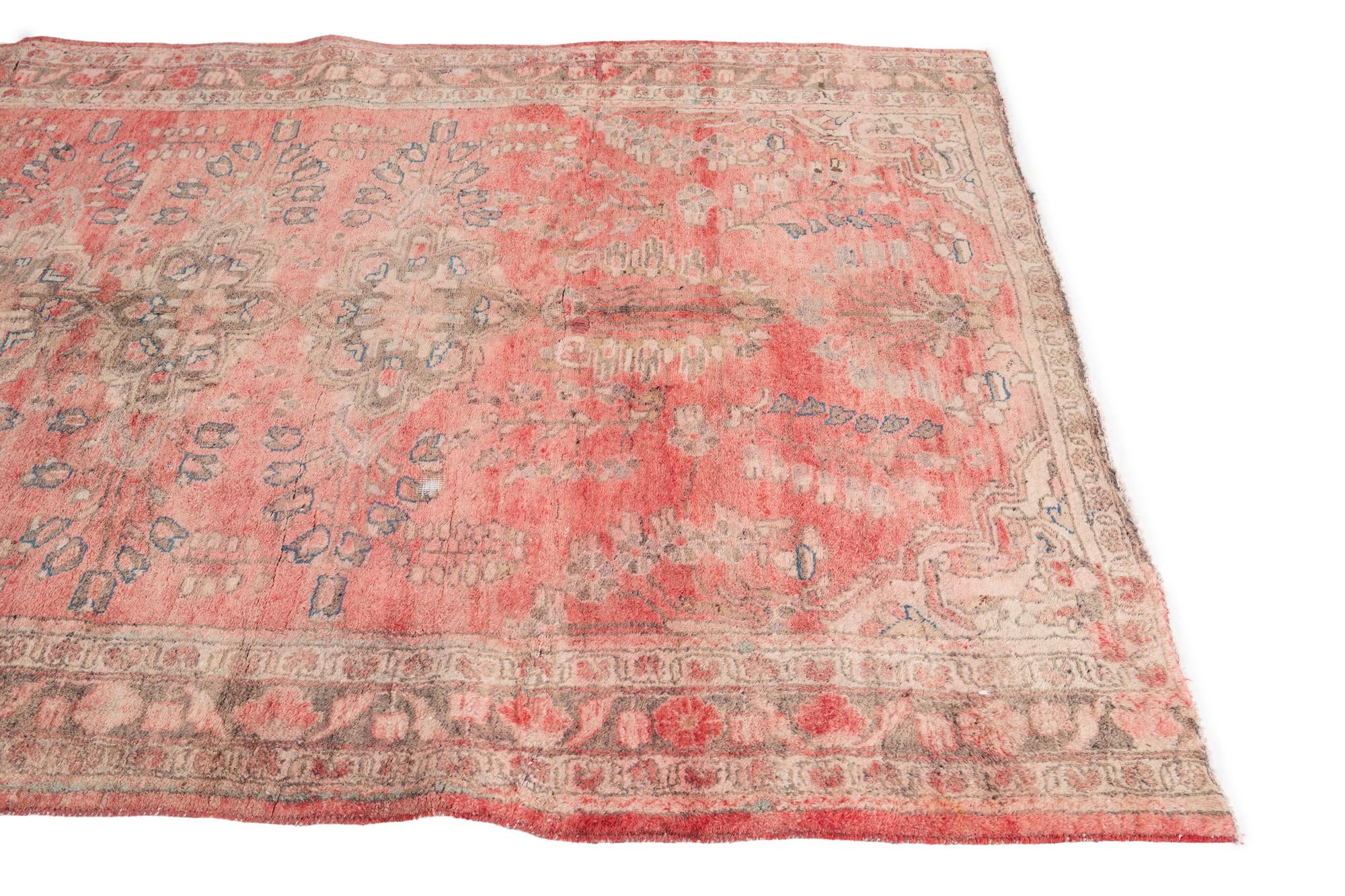 5' 3 x 9' 3 Hand Knotted Ultra Vintage Persian Wool Rug