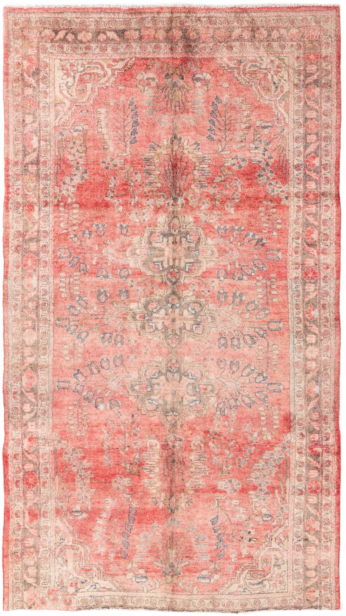 5' 3 x 9' 3 Hand Knotted Ultra Vintage Persian Wool Rug