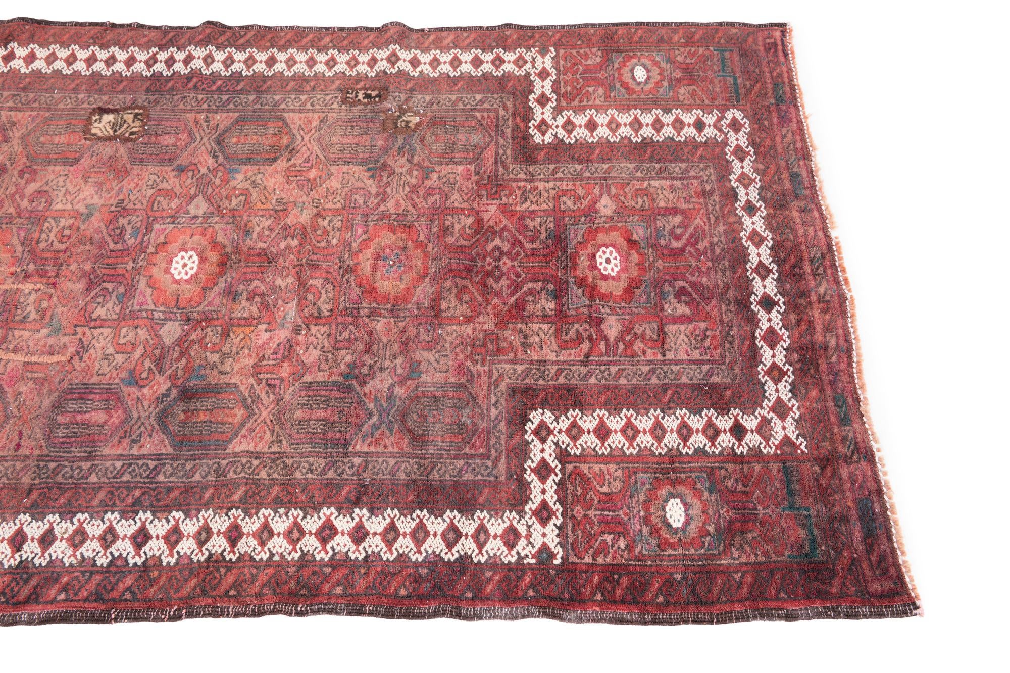 3' 1 x 4' 7 Hand Knotted Ultra Vintage Persian Wool Rug