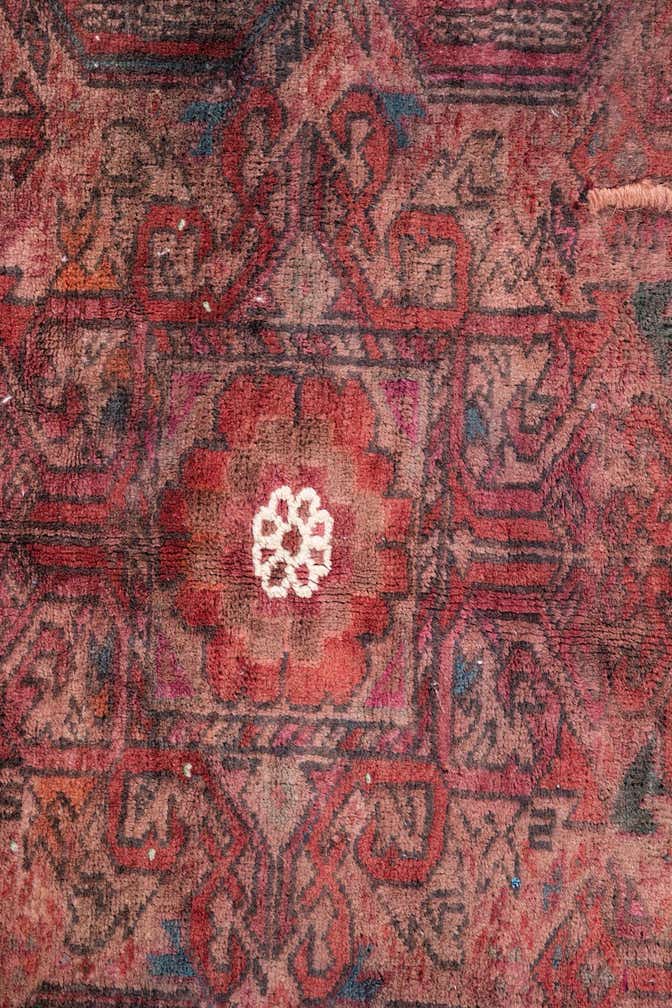 3' 1 x 4' 7 Hand Knotted Ultra Vintage Persian Wool Rug