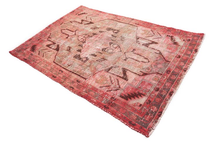Detail image of 4' 4 x 6' 3 Hand Knotted Ultra Vintage Persian Wool Rug