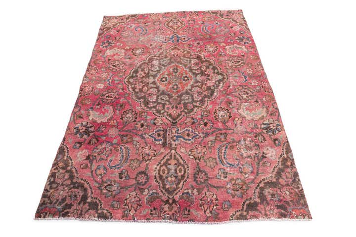 5' x 7' 5 Hand Knotted Ultra Vintage Persian Wool Rug