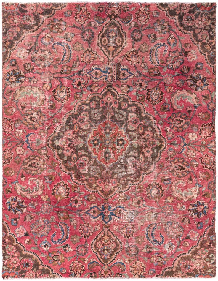 Detail image of 5' x 7' 5 Hand Knotted Ultra Vintage Persian Wool Rug