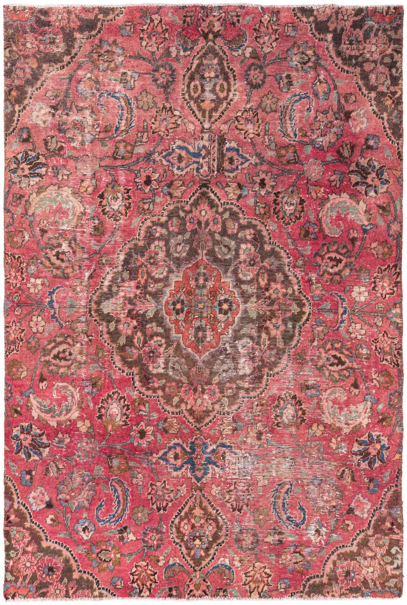 5' x 7' 5 Hand Knotted Ultra Vintage Persian Wool Rug