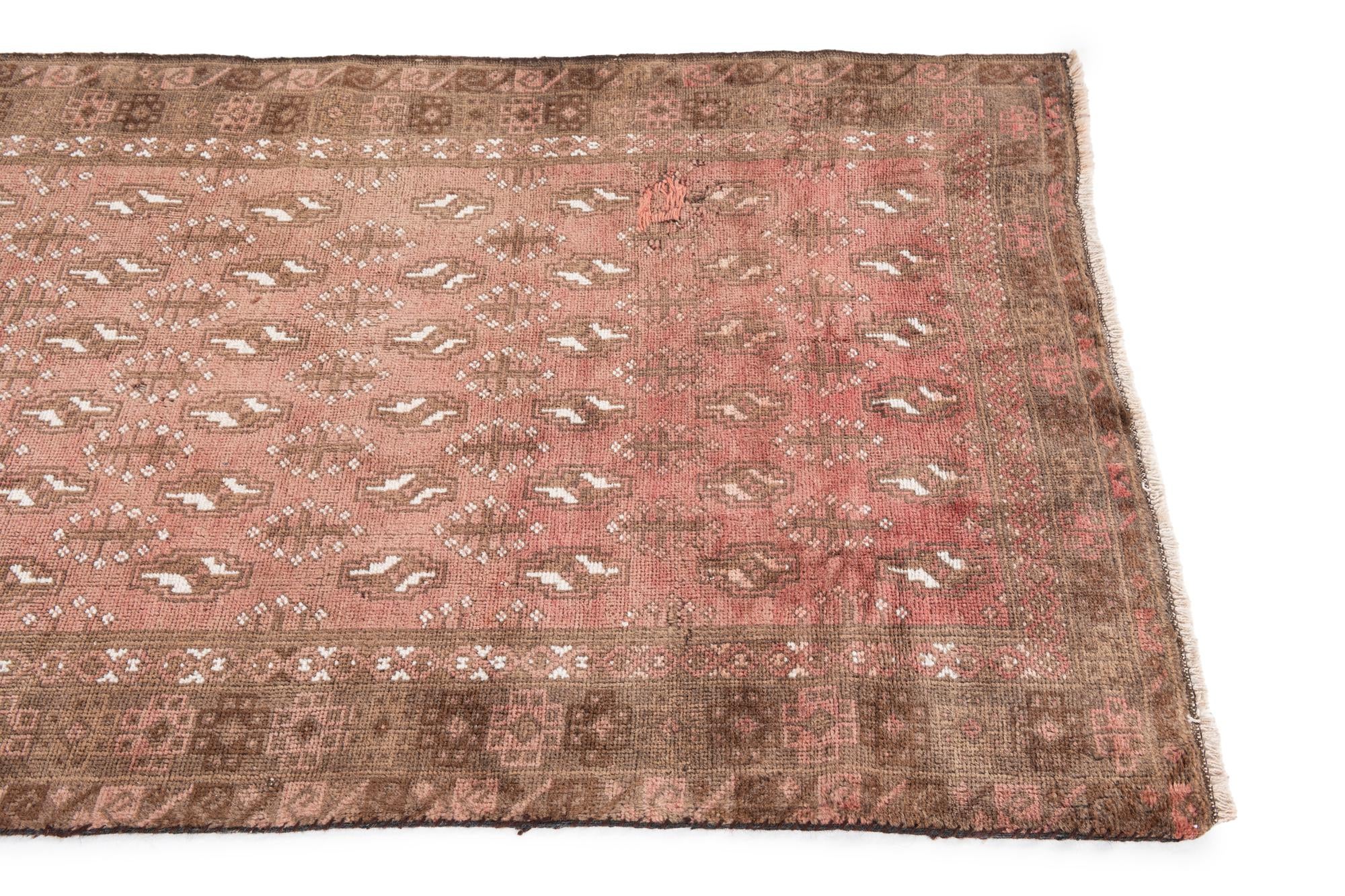 3' 4 x 6' 2 Hand Knotted Ultra Vintage Persian Wool Rug