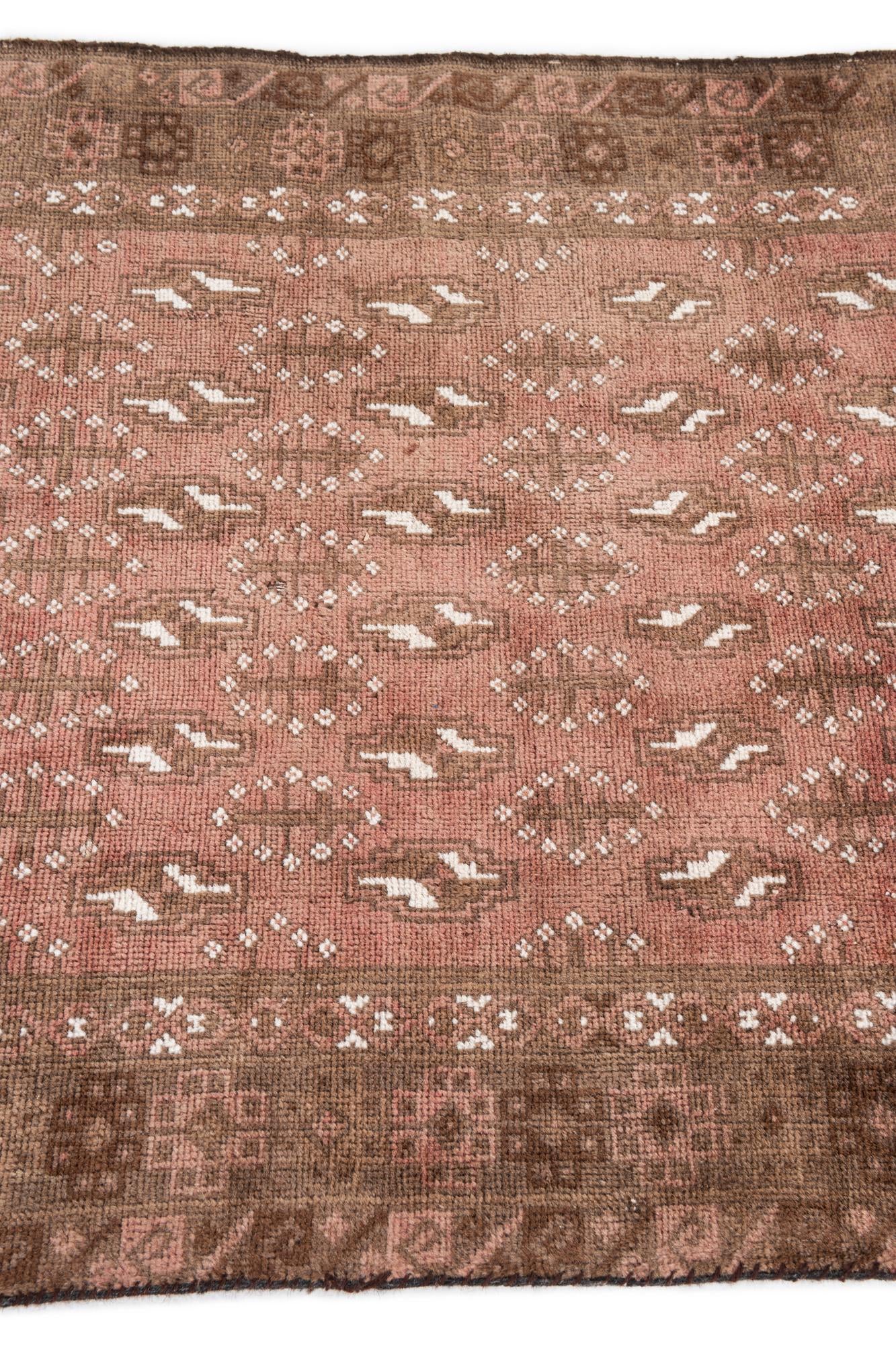 3' 4 x 6' 2 Hand Knotted Ultra Vintage Persian Wool Rug