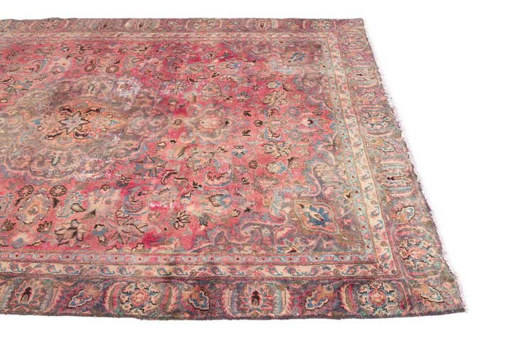5' 10 x 9' 1 Hand Knotted Ultra Vintage Persian Wool Rug