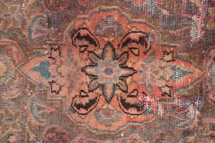 5' 10 x 9' 1 Hand Knotted Ultra Vintage Persian Wool Rug