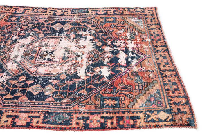 4' 2 x 6' 5 Hand Knotted Ultra Vintage Persian Wool Rug