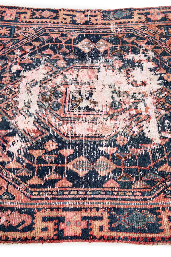 4' 2 x 6' 5 Hand Knotted Ultra Vintage Persian Wool Rug