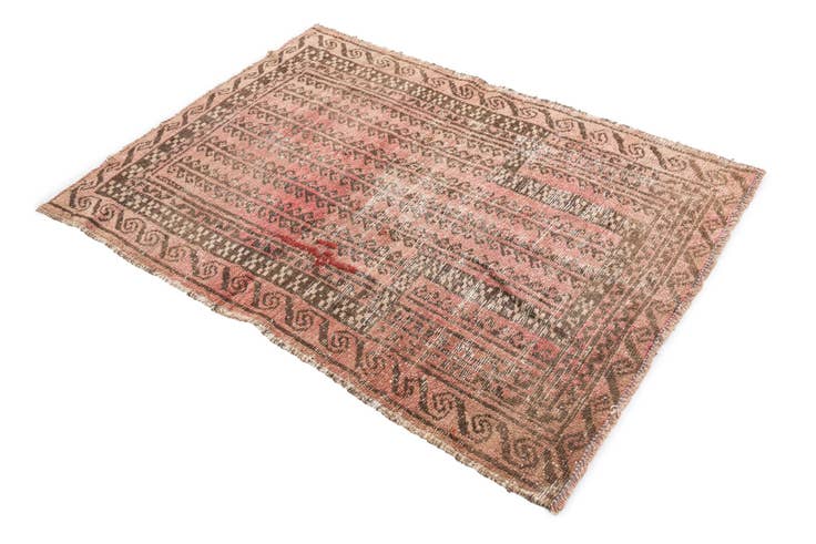 Detail image of 3' x 4' 7 Hand Knotted Ultra Vintage Persian Wool Rug