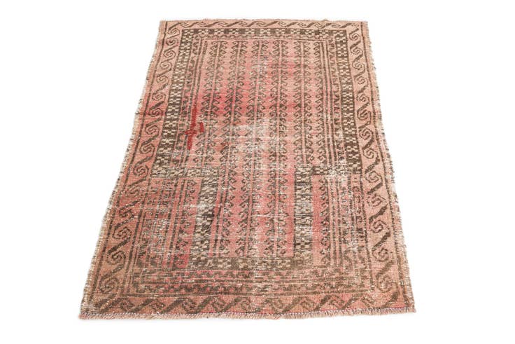 Detail image of 3' x 4' 7 Hand Knotted Ultra Vintage Persian Wool Rug