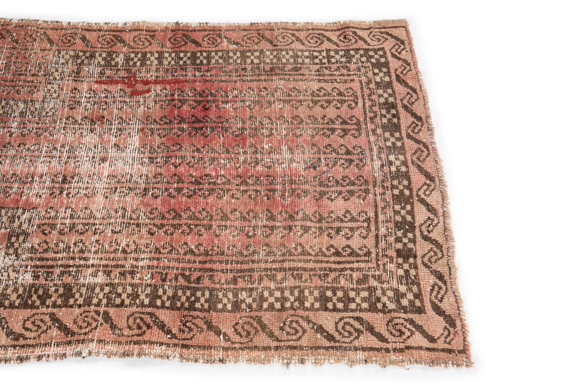 3' x 4' 7 Hand Knotted Ultra Vintage Persian Wool Rug