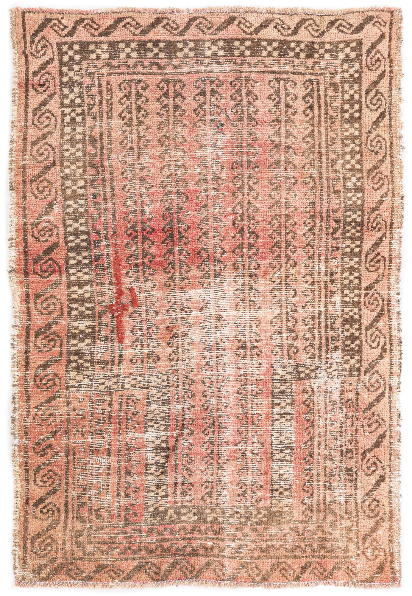 3' x 4' 7 Hand Knotted Ultra Vintage Persian Wool Rug