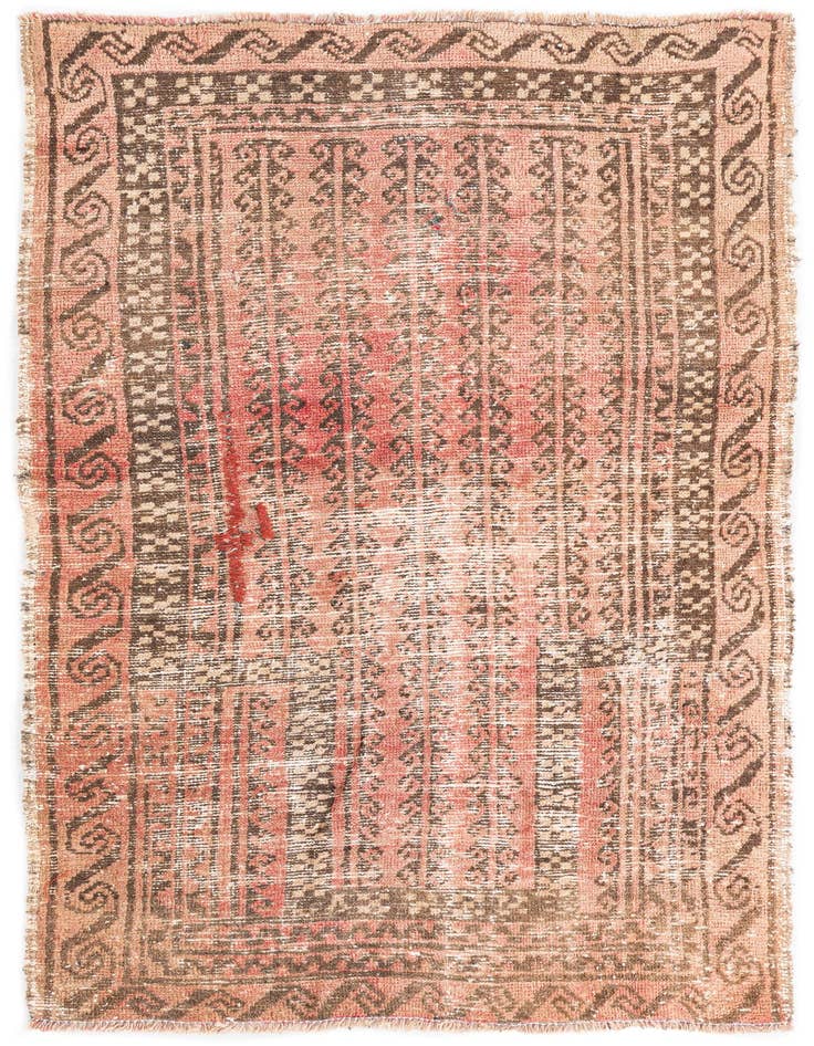 Detail image of 3' x 4' 7 Hand Knotted Ultra Vintage Persian Wool Rug