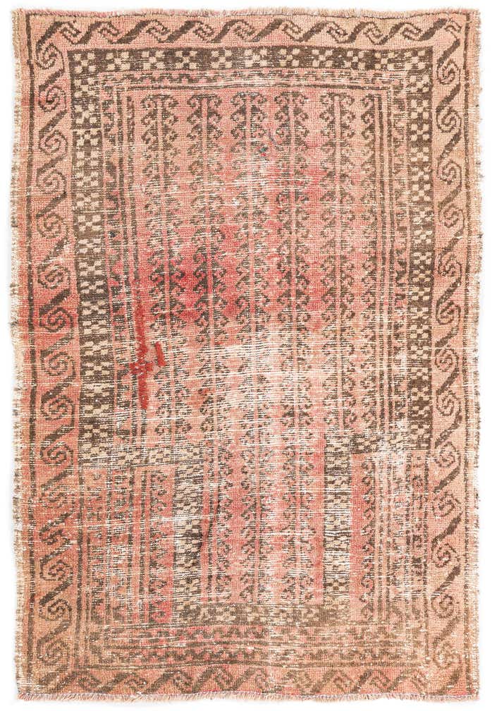 3' x 4' 7 Hand Knotted Ultra Vintage Persian Wool Rug