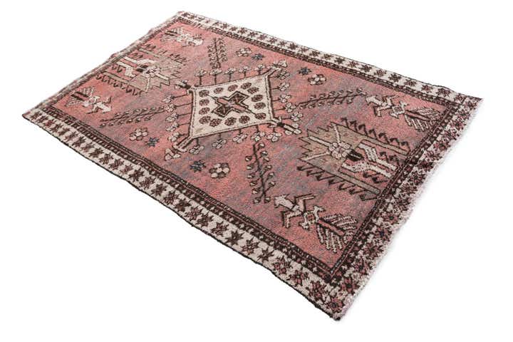 3' 10 x 5' 10 Hand Knotted Ultra Vintage Persian Wool Rug